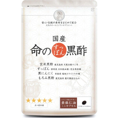 Five-star Honpo Domestic Black Vinegar 120 Capsules - Japanese Vitamins, Minerals And Supplements