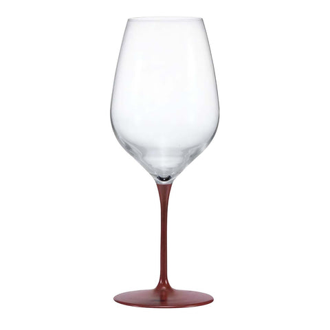 Ebm Crystal Glass Lacquered Pair Wine Glass Red - 430ml