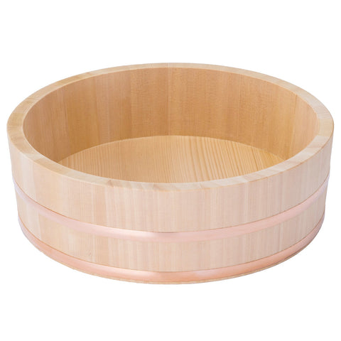 Ebm 24Cm Sawara Cypress Hangiri Wooden Sushi Rice Mixing Bowl From Japan