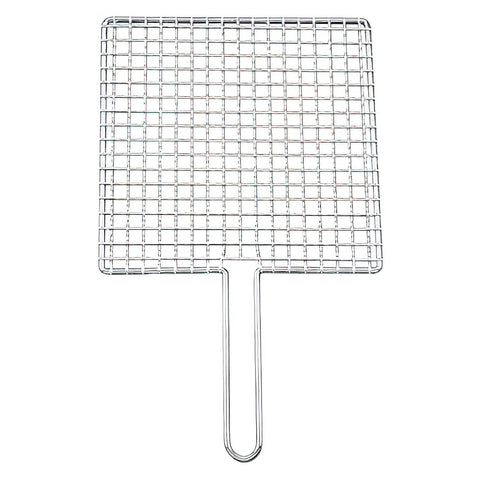 Ebm Stainless Steel Chrome Plated Barbecue Grill Mesh Single Handle 30cm