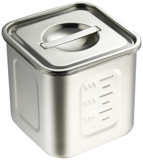 Endo Shoji Akk05010 10.5Cm Deep Square Kitchen Pot Japan Molybdenum Stainless Steel