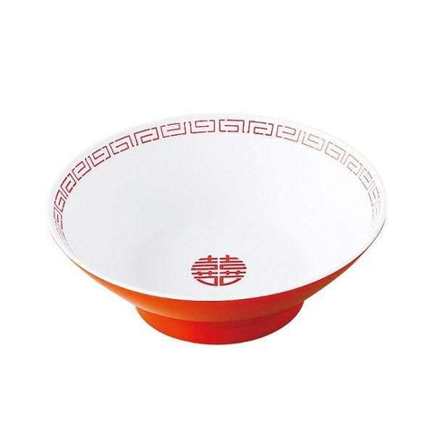 Entec Japan Zuishou Melamine Double Happiness Ramen Noodle Bowl 670Ml