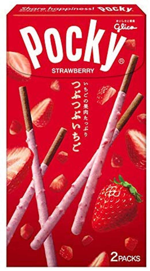 Pocky Japan Ezaki Glico Tubu-Tubu Strawberry 10 Pieces (2 Bags)