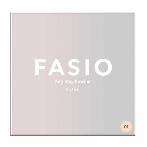 Kose Fasio Airy Stay Powder 01 Pink Beige SPF15 PA++ 10g - Face Powder - Made In Japan