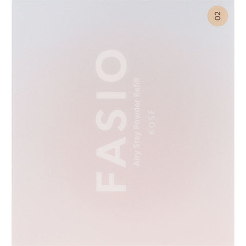 Kose Fasio Airy Stay Powder 02 Beige [refill] - Facial Powder - Japanese Makeup Products