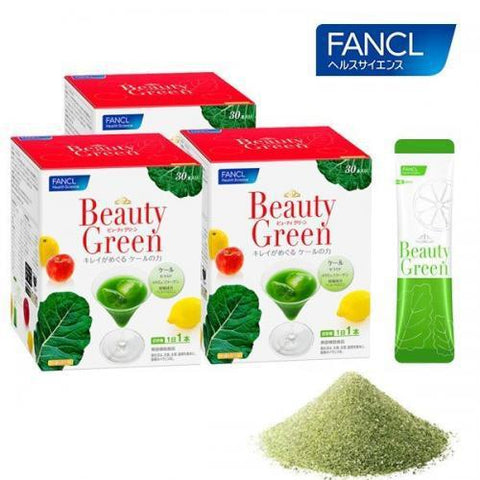 Fancl Beauty Green Kale Juice Aojiru 11.6g x 30 Sticks x 3 Boxs - Japanese Beauty Supplement