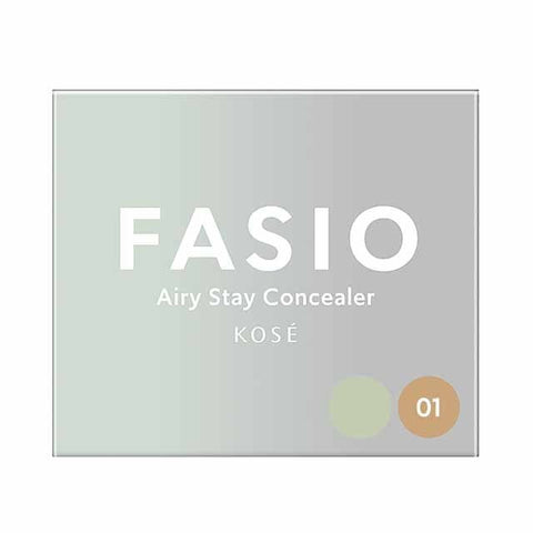 Kose Fasio Airy Stay Concealer 01 Beige Green Beige 1.5g - Cream Type Concealer