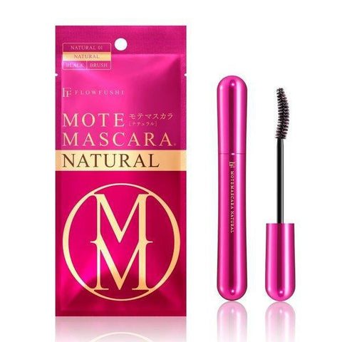 Flowfushi Mote Mascara Natural 01 Long Black For Women 0.25 Oz - Japanese Mascara