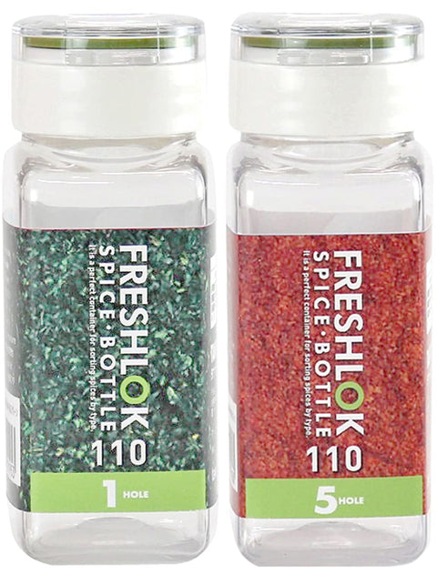 Takeya Chemical Industry Fresh Rock Spice Bottle 110Ml Japan Seasoning Case 1 & 5 Hole 2 Piece Set