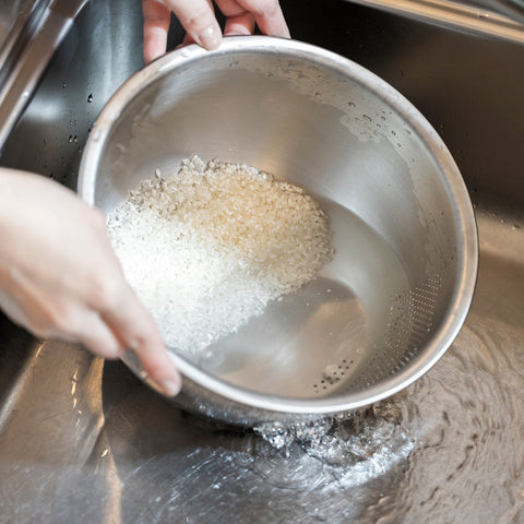 Fujii Japan Stainless Steel 3-Way Rice Washing Bowl 21.5Cm Strainer