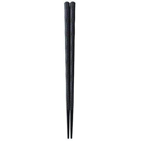 Fukui Craft Japan Hexagonal Chopsticks 22.5Cm Rough-Carved Double-Lacquered Non-Slip Kanshitsu Dry-Lacquer Grey