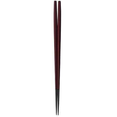 Fukui Craft Octagonal Double-Lacquered Non-Slip Chopsticks 22.5Cm Teak Brown Japan