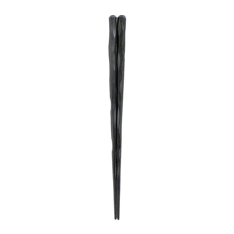 Fukui Craft Japan Ittobori Hexagonal Chopsticks 24Cm Black