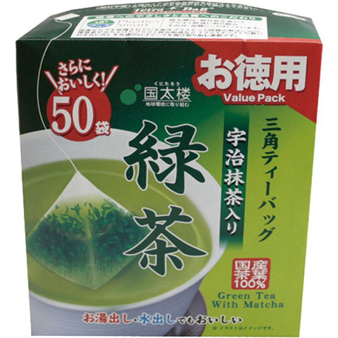 Kunitaro Green Tea With Uji Matcha 50 Triangle Bags - Green Tea From Japan - Green Tea