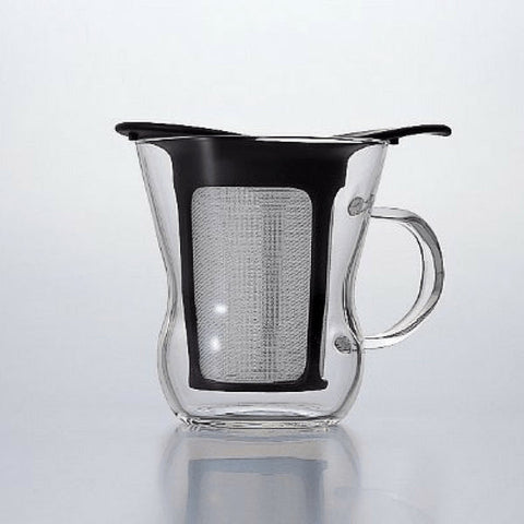 Hario Heat Resistant Glass Mug With Infuser 200Ml Black