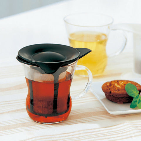 Hario Heat Resistant Glass Mug With Infuser 200Ml Black