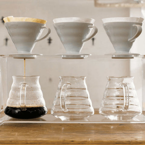 Hario V60 Handcrafted Pour Over Coffee Dripper With Coffee Scoop (Arita Porcelain) VDC-02W (1-4 Cups)