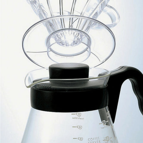 Hario V60 Heat Resistant Glass Coffee Server With Angled Handle VCS-03B (1000ml)