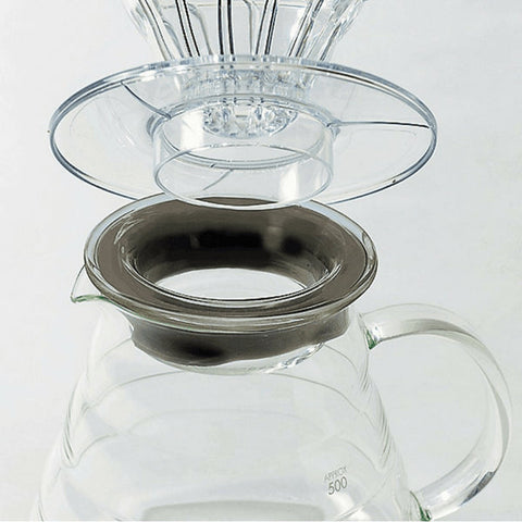 Hario V60 Heat Resistant Glass Coffee Server With Glass Lid & Handle 01 - XGS-36TB (360ml)