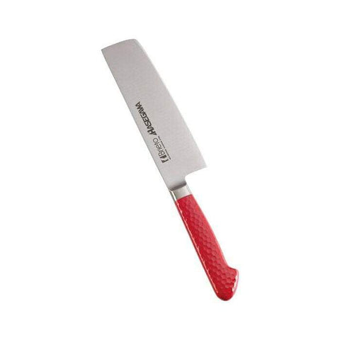 Hasegawa Stainless Steel Antibacterial Nakiri Knife Nakiri 180mm - Red