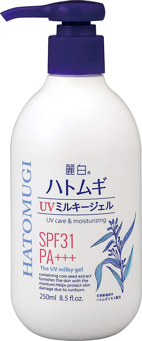 Hatomugi UV Milky Gel SPF31 PA+++ 250ml - Sun Protect And Moisture Gel Cream