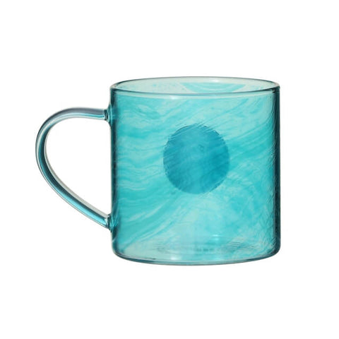 Heat resistant glass mug ocean wave 355ml - Japanese Starbucks