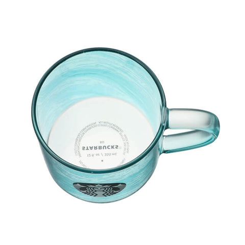 Heat resistant glass mug ocean wave 355ml - Japanese Starbucks