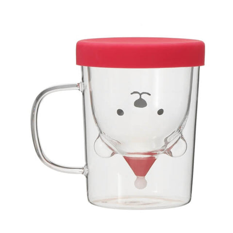 Starbucks Holiday 2021 Heat Resistant Glass Mug Polar Bare Face 296ml - Japanese Starbucks Mug