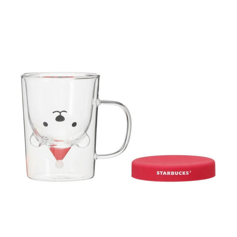 Starbucks Holiday 2021 Heat Resistant Glass Mug Polar Bare Face 296ml - Japanese Starbucks Mug