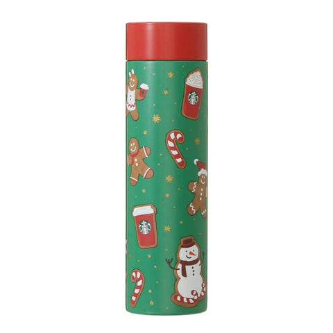 Starbucks Holiday 2021 Stainless Bottle Green 350ml - Japanese Starbucks Bottles