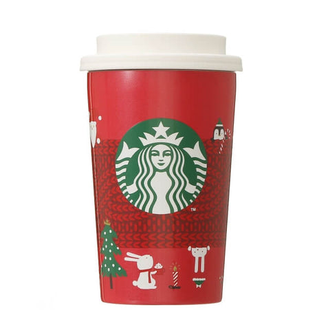 Starbucks Holiday 2021 Tumbler Stainless Steel Togo Cup Joyful Friends 355ml - Japanese Starbucks