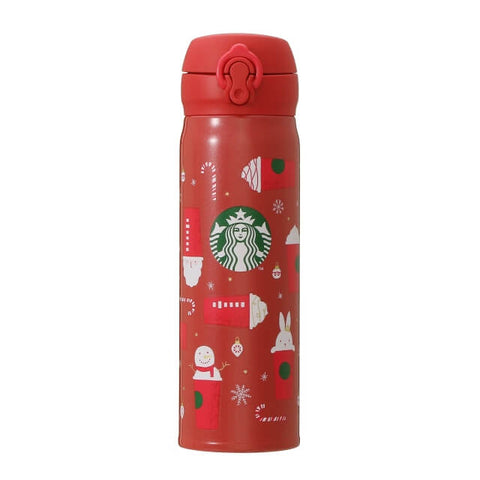 Starbucks Holiday 2021 Handy Stainless Bottle Motif In The Cup 500ml - Japanese Starbucks Bottle