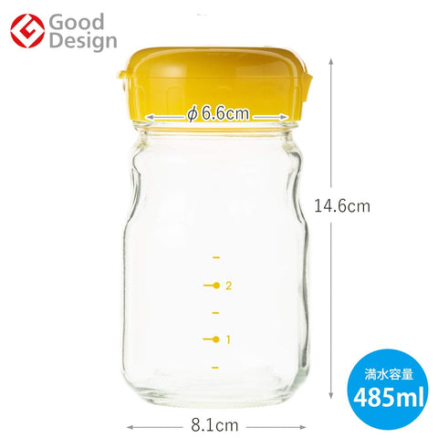 Toyo Sasaki Japan Glass Storage Container Pickling Skill My Home'S Hidden Flavor 485Ml Sharp Spout