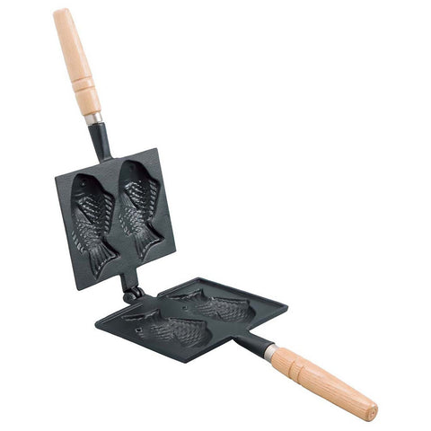 Ikenaga Cast Iron Japanese Taiyaki Fish-Shaped Waffle Iron