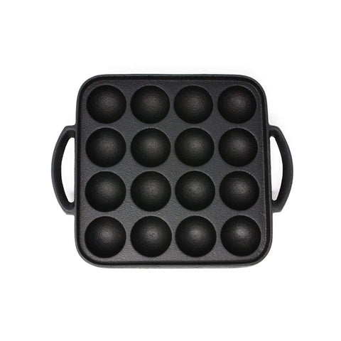 Ikenaga Japan Induction Cast-Iron 16-Ball Takoyaki Pan