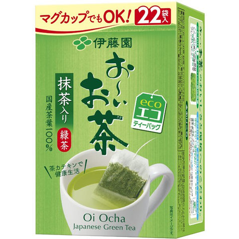 Ito En Oi Ocha Eco Tea Green Tea 22 Bags - Green Tea From Japan - Eco-Friendly Green Tea Bag