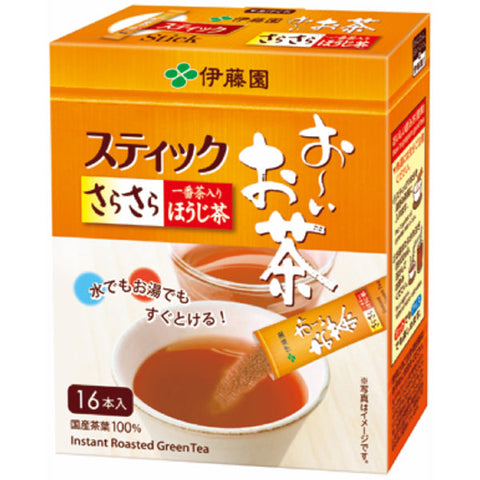 Ito En Oi Ocha Hojicha Instant Roasted Green Tea 16 Sticks - Roasted Green Tea From Japan