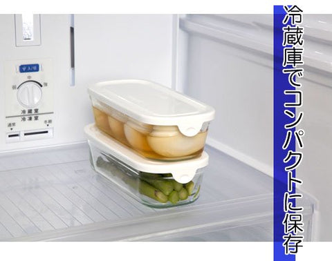 Iwaki Japan Heat Resistant Glass Pack & Range Box 500Ml White Set Of 2 Skc3246-W2