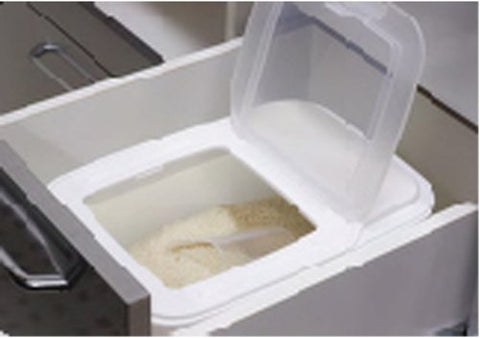 Iwasaki Industry 10Kg Japan Rice Bins For Drawers - Clear B-2897Pn