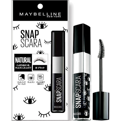 Maybelline Newyork Snap Scalar 01 Black Mascara 11ml - Gel Ink Mascara Must Have