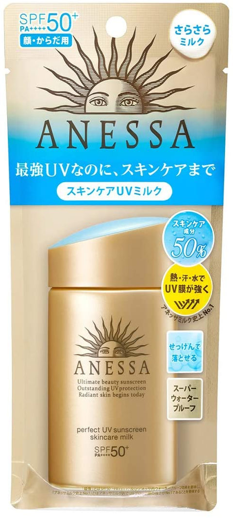 Anessa Perfect UV Skin Care Milk SPF50 + PA ++++ For Face & Body 60ml