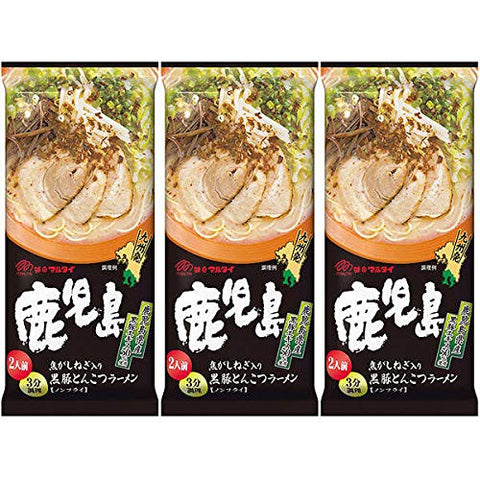 Kagoshima Black Pork Tonkotsu Ramen 2 Servings Japan - 3 Bags