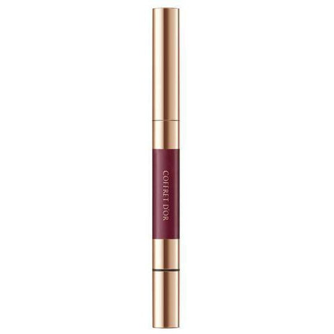 Kanebo Coffret Doll Contour Lip Duo 05 Burgundy - Japanese Lipstick For Dry Lips