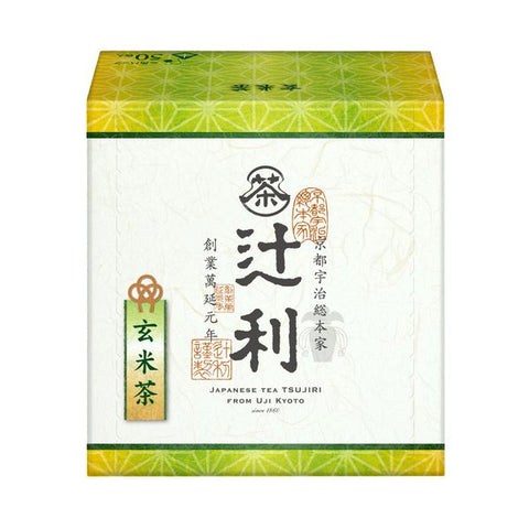 Tsujiri Genmaicha Brown Rice Tea 50 Triangle Bags - Brown Rice Tea From Japan