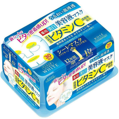 Kose Clear Turn Essence Mask White Vitamin C 30 Sheets