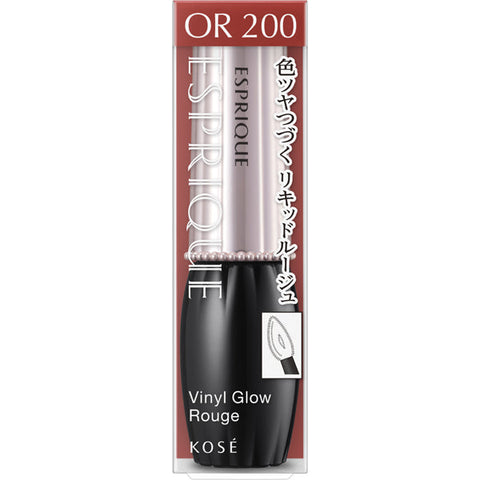 Kose Esprique Vinil Glow Rouge Or200 Orange 6g - Japanese Essence Lipstick