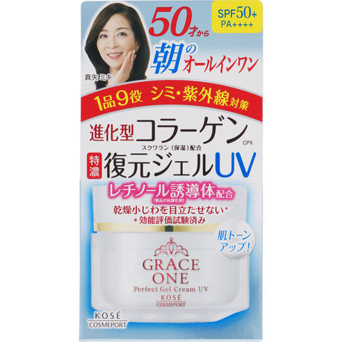 Kose Grace One Perfect Facial Gel Cream Uv 100g - Japanese UV Protection Gel