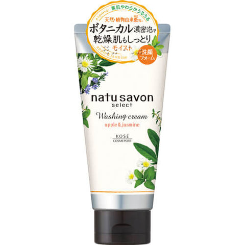 Kose Softymo Natu Savon Select Washing Cream Apple & Jasmine - Japanese Facial Wash