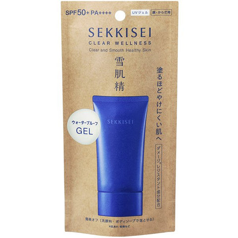 Kose Sekkisei Clear Wellness UV Defense Gel SPF50+ PA++++ 70g - Sunscreen For Face And Body