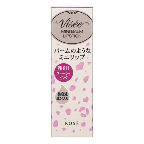 Kose Visee Riche Mini Balm Mulipstick Pk811 Fuchsia Pink 2.1g - Japanese Essence Lip Gloss